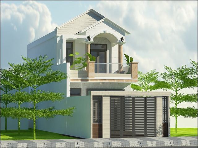 chi phí xây nhà ống 2 tầng 70m2