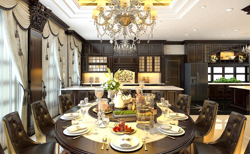Quy chuẩn xây dựng nhà biệt thự phòng ăn và phòng bếp